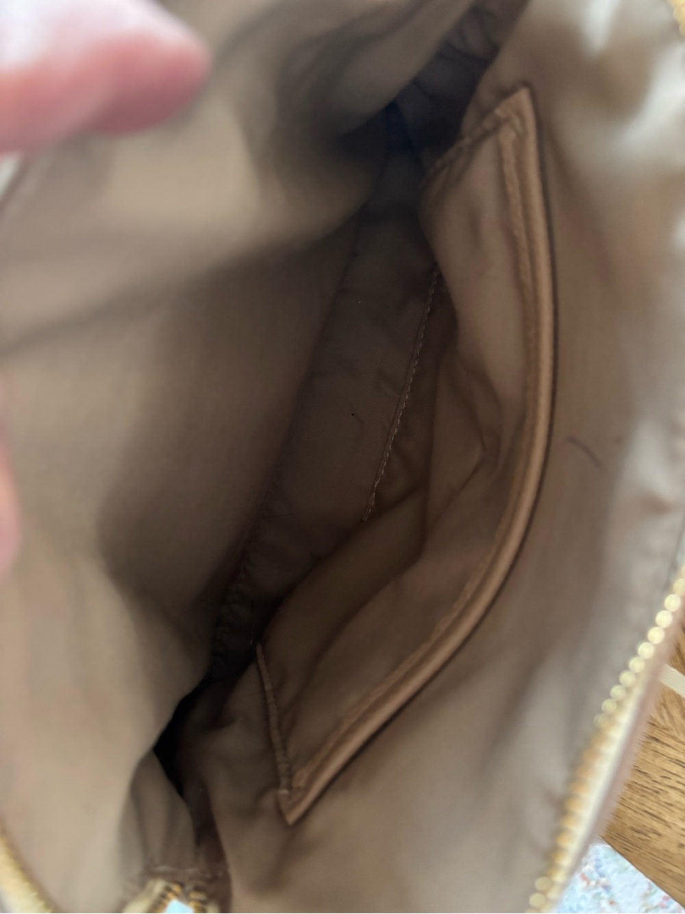 Nanette Lepore Triple Section Colorblock Crossbody EUC Beige & Ivory - Picture 7 of 12